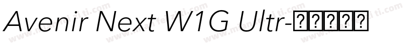 Avenir Next W1G Ultr字体转换